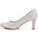 13. Women's leather openwork shoes, gray, Sergio Leone SP006