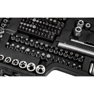 13. Socket wrench set 1/2", 3/8", 1/4", 220 pcs, satin