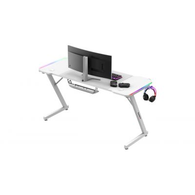 3. Huzaro Hero 3.3 White RGB Gaming Desk