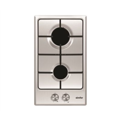 2. Simfer | Hob | H3.200.VGRIM | Gas | Number of burners/cooking zones 2 | Rotary knobs | Stainless steel
