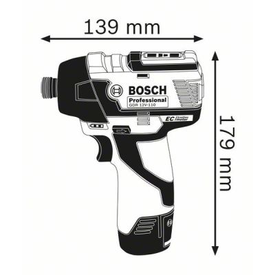 2. Bosch 0 601 9E0 005 Power Wrench 1/4" 3100 RPM 110 N m Black, Blue 12 V