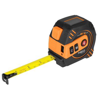 Laser rangefinder with tape measure