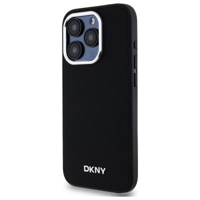 2. DKNY Plain Logo MagSafe iPhone 15 Pro Max Case - Black