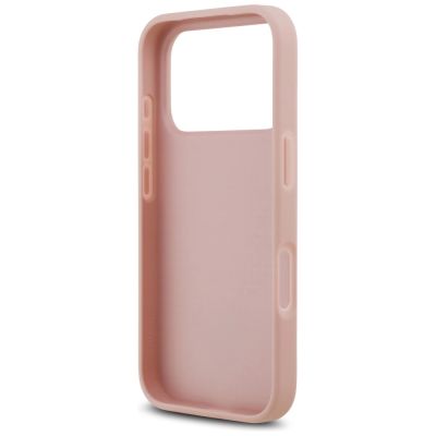 7. Guess Rhinestone Triangle Logo iPhone 17 Pro Case - Pink