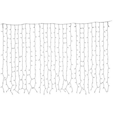 16. CHRISTMAS TREE LIGHTS LIGHT CURTAIN 200x70CM OUTDOOR LED WARM WHITE FLASH