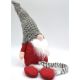 10. DECORATIVE GNOME WITH GRAY FUR HAT 50+25CM