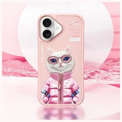 11. Nimmy Cool&Cute 2.0 Cat Case for iPhone 16 - Pink