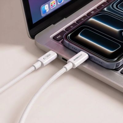 7. Tech-Protect Ultraboost Lite USB-C / USB-C 60W / 3A 50 cm Cable - White