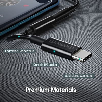 9. Choetech AUX003 USB-C / DC 3.5mm audio adapter - black