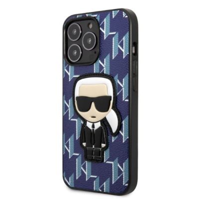 2. Karl Lagerfeld KLHCP13XPMNIKBL iPhone 13 Pro Max 6.7" hardcase blue/blue Monogram Ikonik Patch