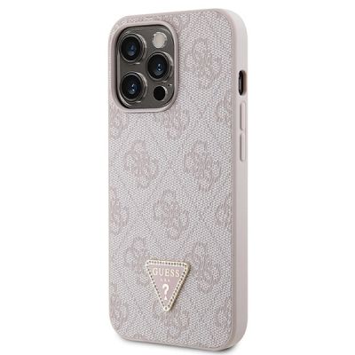 2. Guess GUHCP13LP4TDSCPP case for iPhone 13 Pro / 13 - pink Crossbody 4G Metal Logo
