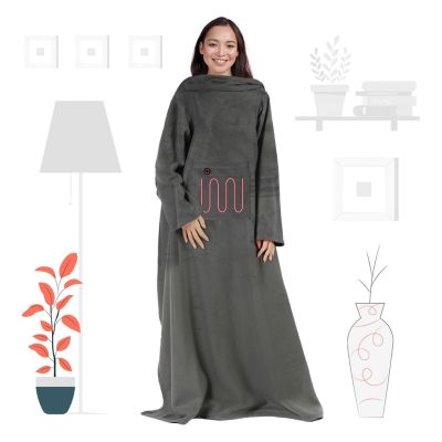 2. Mad Monkey 2000051 Electric Blanket Electric Heated Blanket Gray Fleece