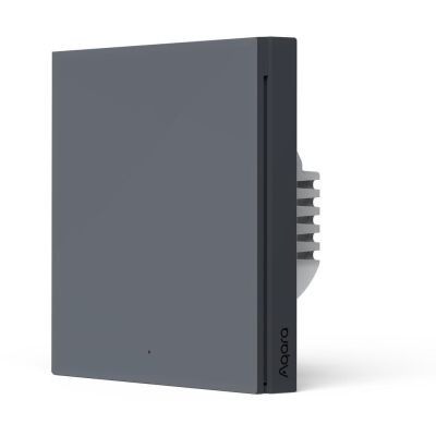 4. AQARA SMART WALL SWITCH H1 GRAY (NO NEUTRAL, SINGLE ROCKER)