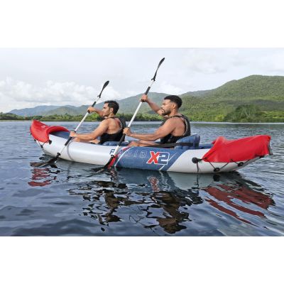 2. Bestway 65077/25 Sport Kayak 1 Person Multicolor Acrylonitrile Butadiene Styrene Copolymer (ABS), Aluminum, Polypropylene (PP), Polyvinyl Chloride (PVC) Inflatable Kayak