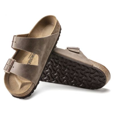 3. Birkenstock Arizona Tabacco Brown narrow men's brown flip-flops (0352203)