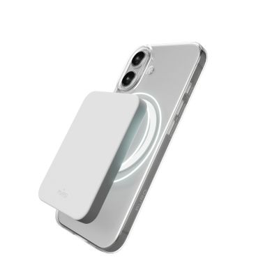 3. Puro Lite Mag TPU+PC Case Compatible with MagSafe for iPhone 17 - Transparent with White Ring