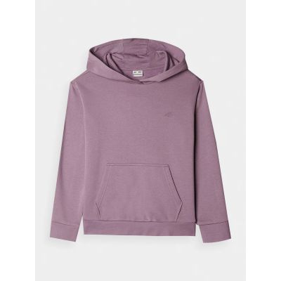 5. Girls' sweatshirt with hood, open, 4F Junior 4FJWMM00TSWSF1316-51S