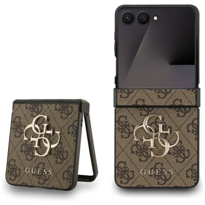 Guess Big 4G Logo Classic Logo Case for Samsung Galaxy Z Flip 7 - Brown