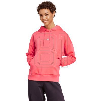 2. adidas Essentials Small Logo Feel Cozy Hoodie W KE4380