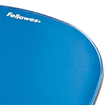 4. Fellowes CRYSTAL Mouse Pad and Wrist Rest Gel Blue