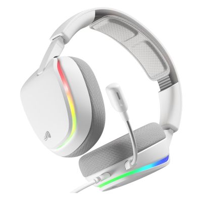 28. Glorious Gaming Glorious GHS Eternal RGB – RGB Stereo Gaming Headphones for PC, PS5, PS4, Switch – Custom-Tuned Drivers, Detachable Microphone, USB-C – Durable, 24/7 Comfort – White