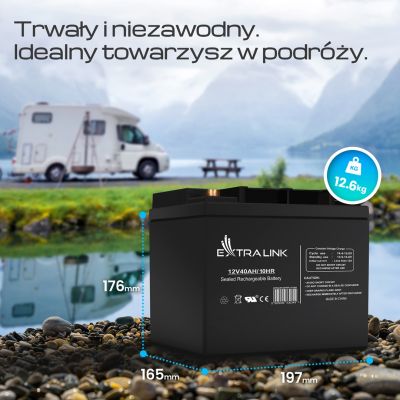 24. EXTRALINK MAINTENANCE-FREE AGM BATTERY 12V 40AH