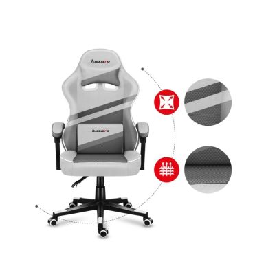 15. Huzaro Force 4.4 Gray Mesh Gaming Chair