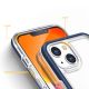 4. Clear 3in1 case for iPhone 13 mini gel cover with frame blue