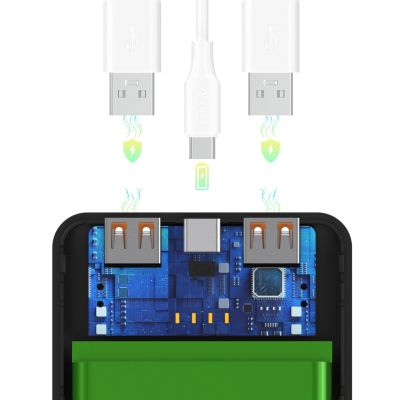 7. Wozinsky Wpower WPBBK-2 10000mAh Power Bank - Black