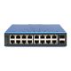 3. Industrial switch 16x 1000Base-TX + 2x uplink 1000Base-FX (without module) DIN extended temperature range.