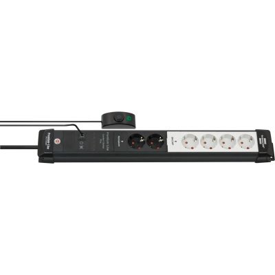2. Brennenstuhl 1951560103 3 m power strip 6 x network sockets Indoor Black, Light Gray