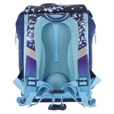 5. Herlitz SoftLight Plus Greenline Blue Ice School Backpack Set Girl Polyester Blue, Navy (Navy)