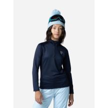 ROSSIGNOL Girl 1/2 Zip Warm Stretch Navy Blue Sweatshirt