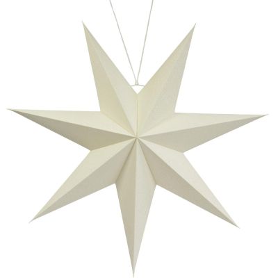 5. DECORATIVE HANGING PAPER STAR 45CM WHITE