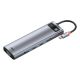 11. Baseus Metal Gleam 11in1 multifunctional USB Type C HUB - 3x USB 3.2 Gen 1 5Gbps / USB Type C PD 100W / 3.5 mm mini jack AUX / VGA Full HD 60Hz / 2x HDMI 4K 30Hz / TF and SD card reader / RJ45 1Gbps gray (CAHUB-CT0G)