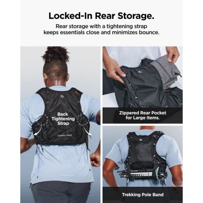 9. Spigen A721 Dynamic Shield ML Running Vest with 500 ml Soft Flask - Black