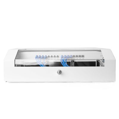 45. Wall-mounted cabinet NWS 19" Slim Line 3HE rotierbar, 2HE fix, 145x500x475 mm, color gray (RAL 7035)