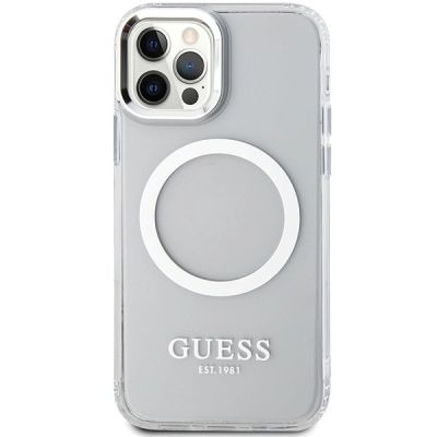 3. Guess Metal Outline Magsafe case for iPhone 12 / iPhone 12 Pro - silver