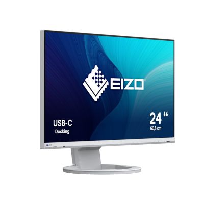 8. Eizo FlexScan EV2480-WT monitor - 60 cm (23.8 Zoll), LED, IPS-Panel, Höhenverstellung, Pivot, Lautsprecher, USB-C, DisplayPort, HDMI