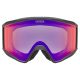 2. Uvex 5501822130 Ski Goggles Black Unisex, Mirrored Cylindrical (Flat) Lens