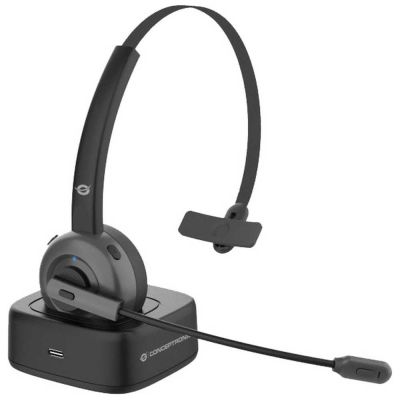 4. Conceptronic POLONA03BDA Headphones/Headset Wireless Headband Office/Call Center Bluetooth Charging Base Black