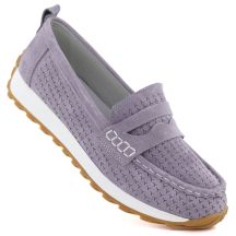 Sergio Leone SP009 Purple Suede Leather Moccasins