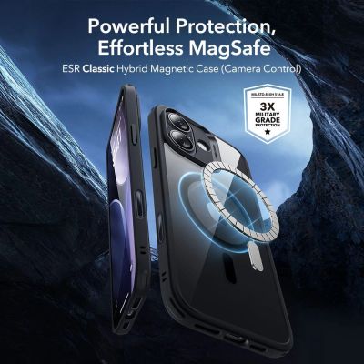 2. ESR Classic Hybrid MagSafe + Tempered Glass Set for iPhone 17 - Clear Black