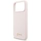 6. Guess Silicone Script Metal Logo MagSafe Case for iPhone 17 Pro Max - Pink