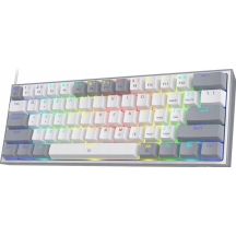 REDRAGON K617-RGB Fizz RGB White/Grey USB Keyboard Gray, White