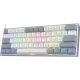 REDRAGON K617-RGB Fizz RGB White/Grey USB Keyboard Gray, White