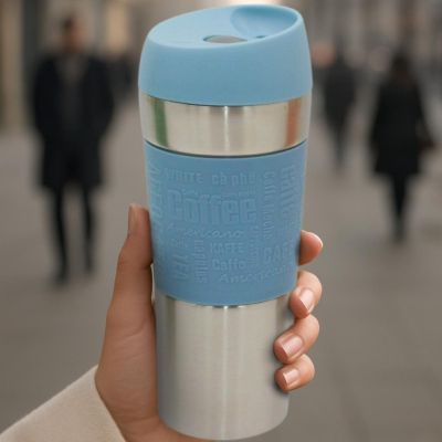 6. EXCELLENT HOUSEWARE THERMAL TRAVEL MUG 350ML BLUE