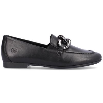 18. Comfortable leather shoes with chain Remonte W RKR645 black