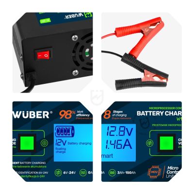 6. Microprocessor-Controlled Battery Charger 6/8/12/14/16/24 V 6–24 10 A W14019 WUBER