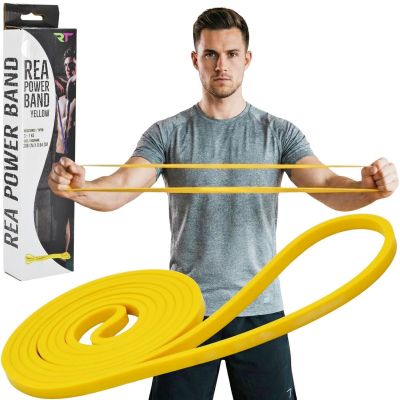 RUBBER EXERCISE TAPE POWER BAND YELLOW REA TAPE